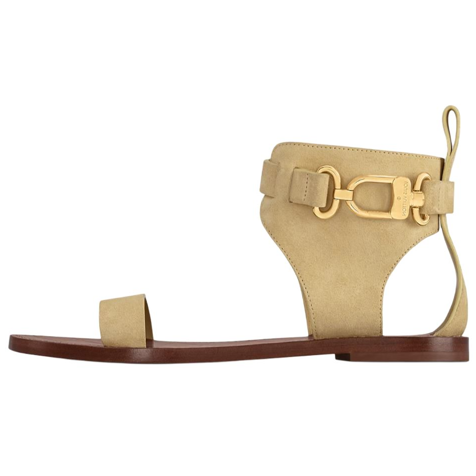 LOUIS VUITTON Rodeo Strap Sandals Women's Beige