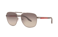 PRADA Metal Aviator Sunglasses Men's Brown