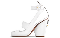 LOUIS VUITTON Trinity Strap Sandals 10cm Women's White