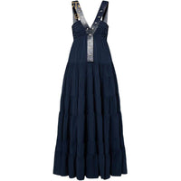 LOUIS VUITTON Sleeveless Dress Women's Marine Blue
