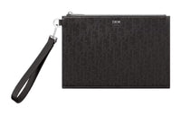 DIOR Cow Leather Wallets Clutches Men's Black