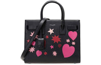 SAINT LAURENT SAC DE JOUR Leather Trunk Bag One Shoulder Handbag Regular Women's Black/Pink