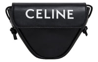 CELINE Leather Patchwork Cow Leather Handbag Coin Purse Shoulder Bag Crossbody Bag Mini Unisex Black
