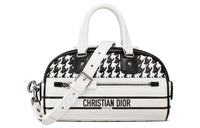 DIOR Calfskin Bowling Bag, Handbag Trumpets Women's White/Black