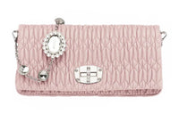 MIU MIU Soft Sheep Leather Handheld Crossbody Bag, Shoulder Bag Women's Pink Water Lily