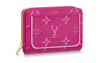 LOUIS VUITTON Coated Canvas With Cow Leather Trim Wallet Women's Red