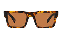 PRADA Tortoiseshell-effect Square-frame Sunglasses