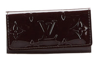 LOUIS VUITTON Patent Leather Key Pouch Women's Fuchsia