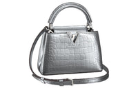 LOUIS VUITTON Capucines Crocodile Leather Capusin Shoulder Crossbody Handbag Mini Women's Silver