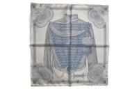 HERMES Silk Scarves Women's Gray