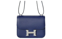 HERMES Constance Epsom Leather Shoulder Bag Crossbody Bag Mini Women's 73 Bleu Saphir Sapphire Blue