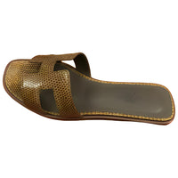 HERMES Slide Slippers Women's Brown