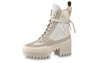 LOUIS VUITTON Laureate Martin Boot Women's Beige Brown