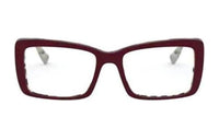 MIU MIU Plastic Rectangular Eyeglass Frames Women's Red