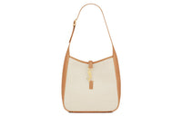 SAINT LAURENT LE5A7 Canvas With Smooth Leather HOBO Shoulder Bag Women's