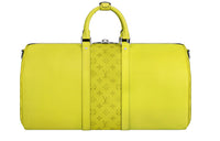 LOUIS VUITTON Keepall Bandouliere Monogram Bahia Taiga 50 Yellow