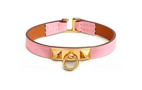 HERMES Leather Bracelets Women's Pink