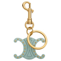 CELINE Triomphe Keyring Charms In Acetate With Gold Finishing