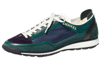 CHANEL Low-Top Casual Shoes Women's Dark Green