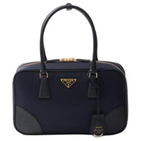 PRADA Re Edition Recycled Nylon Handbag Medium Size Women's Marine Blue