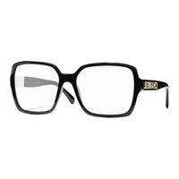 CHANEL Acetate Square Eyeglass Frames Unisex Black