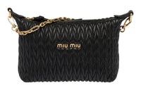 MIU MIU Sheepskin Crossbody Bag Shoulder Bag Women's Black