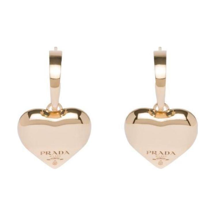 PRADA 18K Gold Earrings Women's Rose Gold