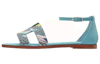 HERMES Santorini Strap Sandals Women's Blue