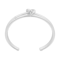 CELINE Knot Double Cuff In Brass With Rhodium Finish