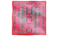 HERMES Silk Scarves Women's Pink