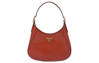 PRADA Leather Handbag Shoulder Bag Women's Berry