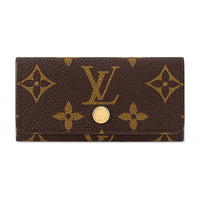 LOUIS VUITTON Monogram Canvas Key Pouch Women's Brown And Yellow