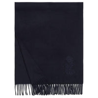 Loro Piana Cashmere Knit Scarves Women's Marine Blue