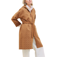HERMES Coats Women's Caramel