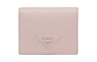 PRADA Leather Wallet Small Size Women's Lotus Pink