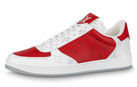 LOUIS VUITTON Rivoli Low-Top Skateboard Shoes Men's Red White