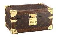 LOUIS VUITTON Canvas Storage Boxes Unisex Brown/Rose Red Lining