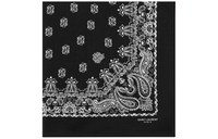 SAINT LAURENT Silk Scarves Women's Black/White