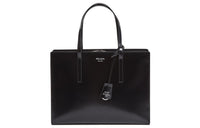 PRADA Leather Briefcase Tote Bag Shopping Bag Handbag Shoulder Bag Regular Women's Black