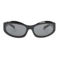 MIU MIU Acetate Irregular Shape Sunglasses Women's Black