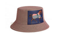 HERMES Cotton Elastane Blend Bucket Hats Men's Brown