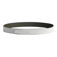 HERMES Calfskin Leather Belts Unisex White Green Width: 3.2CM