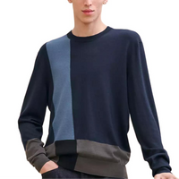 HERMES Cashmere Sweater Men's Marine Blue