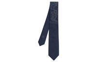 HERMES Ties Men Marine Blue/Cream
