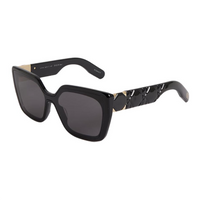 DIOR Plate And Metal Square Sunglasses Women's Black