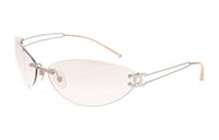 CHANEL Metal Cat Eye Sunglasses Women's Silver