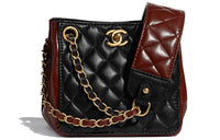 CHANEL Cow Leather Shoulder Bag Regular Women's Black