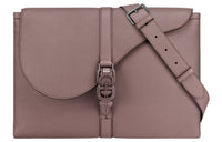 DIOR Grained Calfskin Pillow Shaped Handbag Shoulder Bag Men's Plum