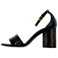LOUIS VUITTON Silhouette Strap Sandals Women's Black