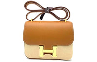 HERMES Constance Epsom Leather Crossbody Bag, One Shoulder Bag Women's